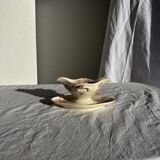 Old pink earthenware saucier Badonviller model Jasmin