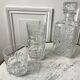 Set consisting of a carafé and 5 70s crystal whiskey glasses