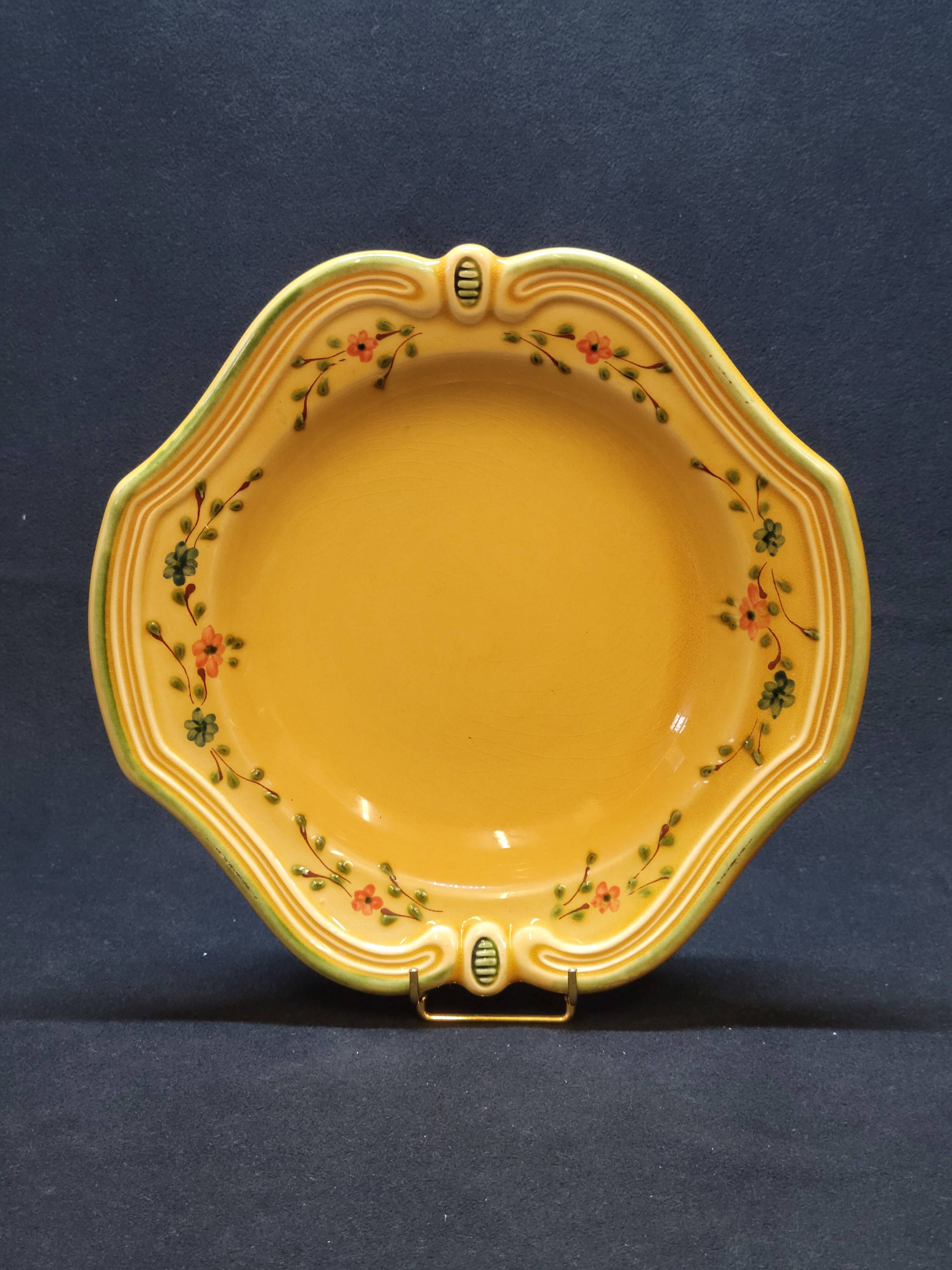 Provençal earthenware by Poet Laval France Vintage Deep Plate