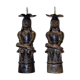 Pair of Mexican Pre-Columbian Style Bronze Candlesticks, 20th Century