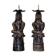 Pair of Mexican Pre-Columbian Style Bronze Candlesticks, 20th Century