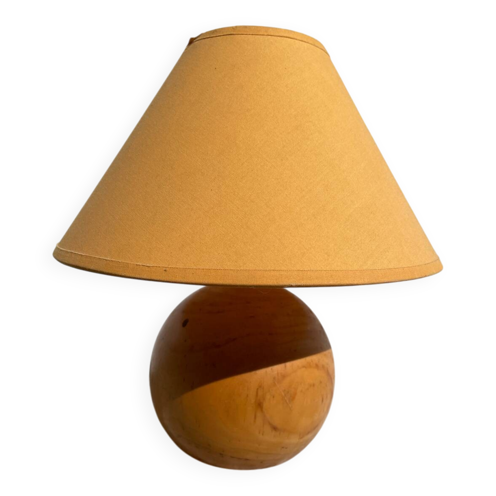 Table lamp in turned wood, ball 1990