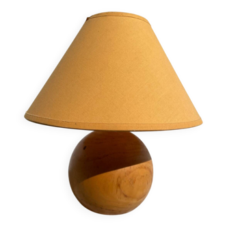 Table lamp in turned wood, ball 1990