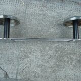 Wall coat rack 2 hooks in chromed metal