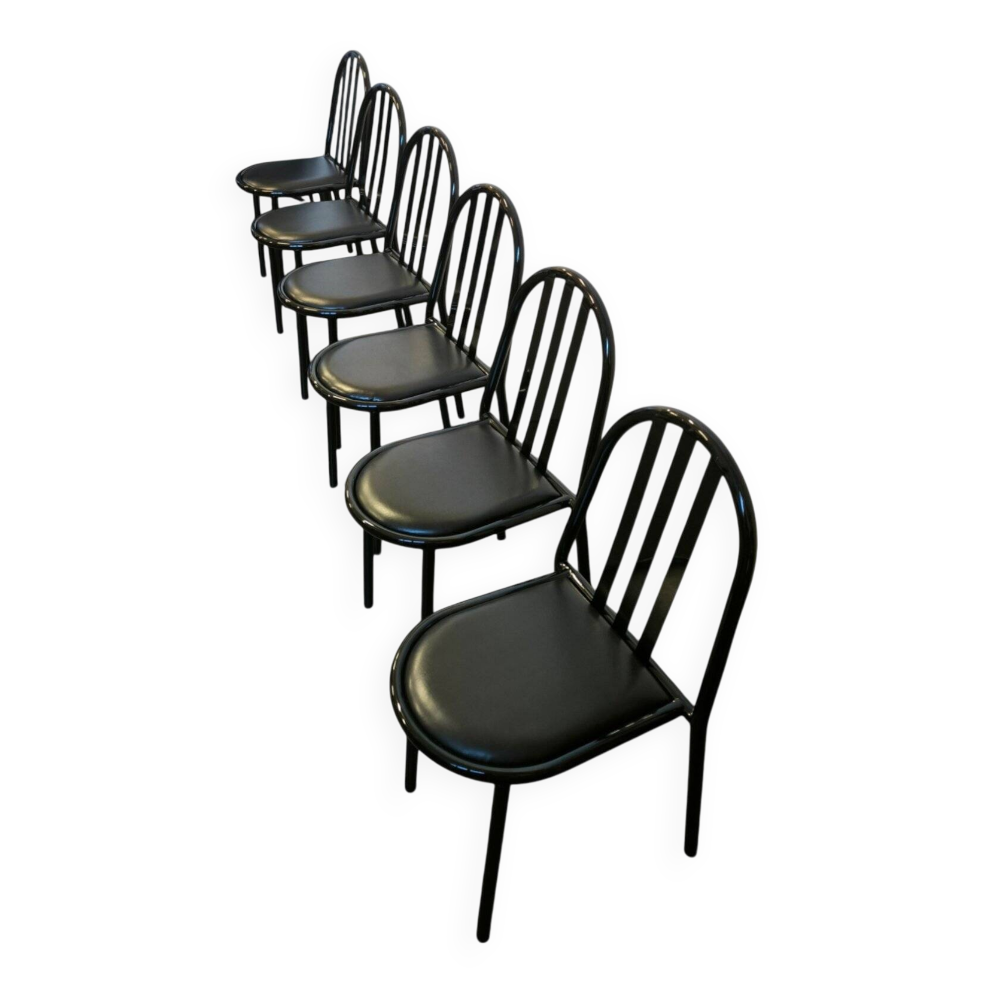 6 Chairs Design by Robert Mallet-Stevens (design from 1930) Production Pallucco Rome On License Ecart