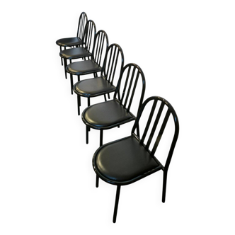 6 Chairs Design by Robert Mallet-Stevens (design from 1930) Production Pallucco Rome On License Ecart