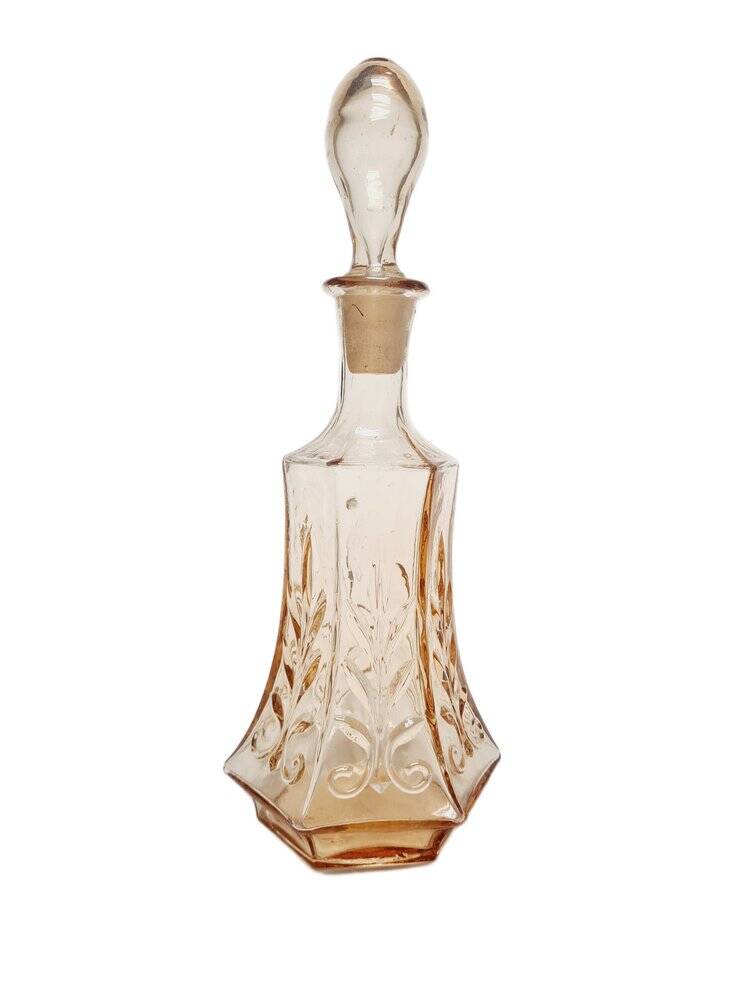 Art Deco carafe from Bolesław Morawski Glassworks, Poland, 1930s
