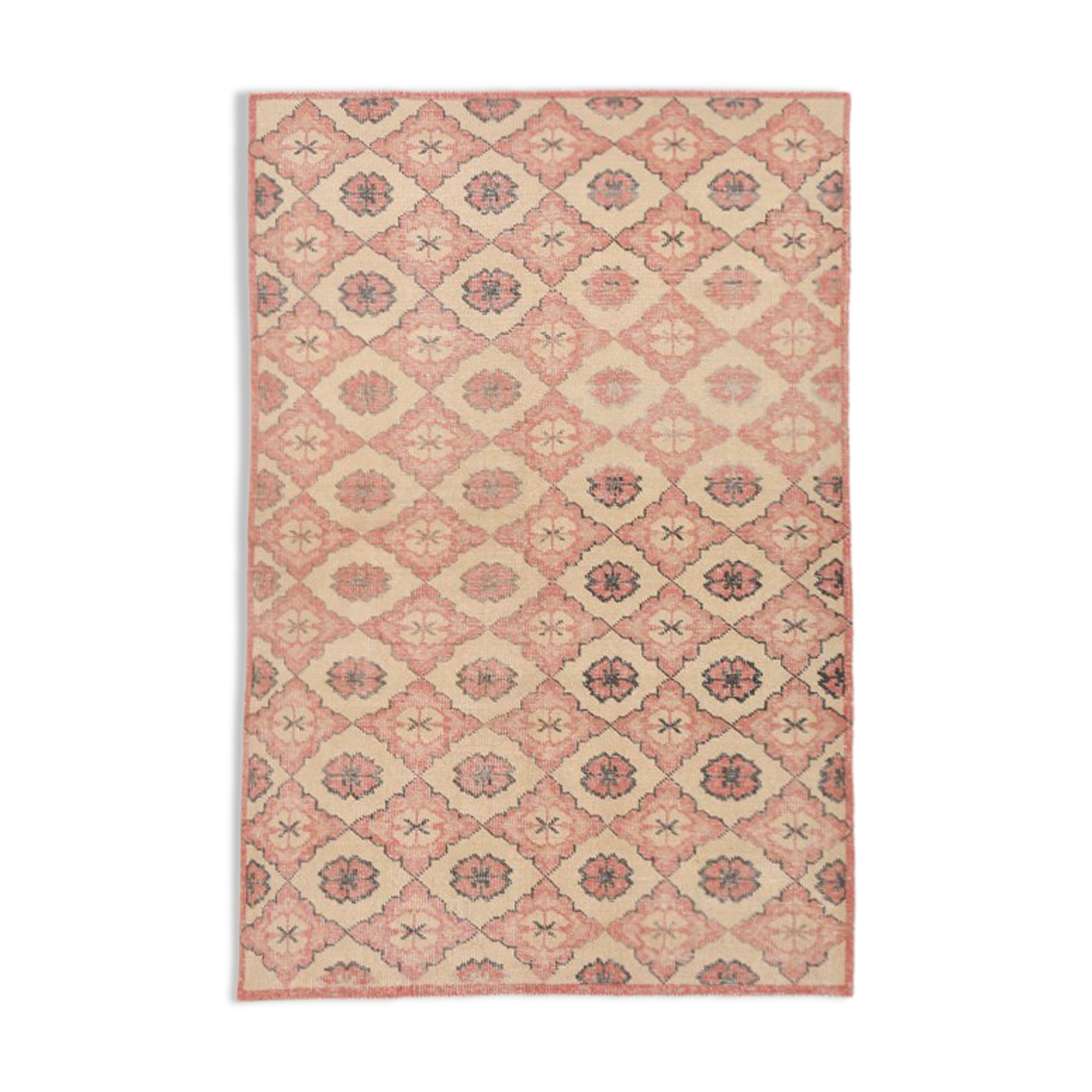 Antique handmade vintage rug 202x138cm