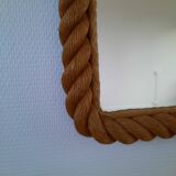 60s rope mirror attributed 38x64cm