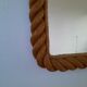 60s rope mirror attributed 38x64cm