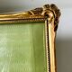 Antique ART NOUVEAU gilded Wooden Frame  18.5 cm x 14.5 cm CONVEX Glass