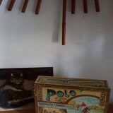 Boîte en tôle lithographiée Polo Félix Potin - Boîte en fer ancienne de collection