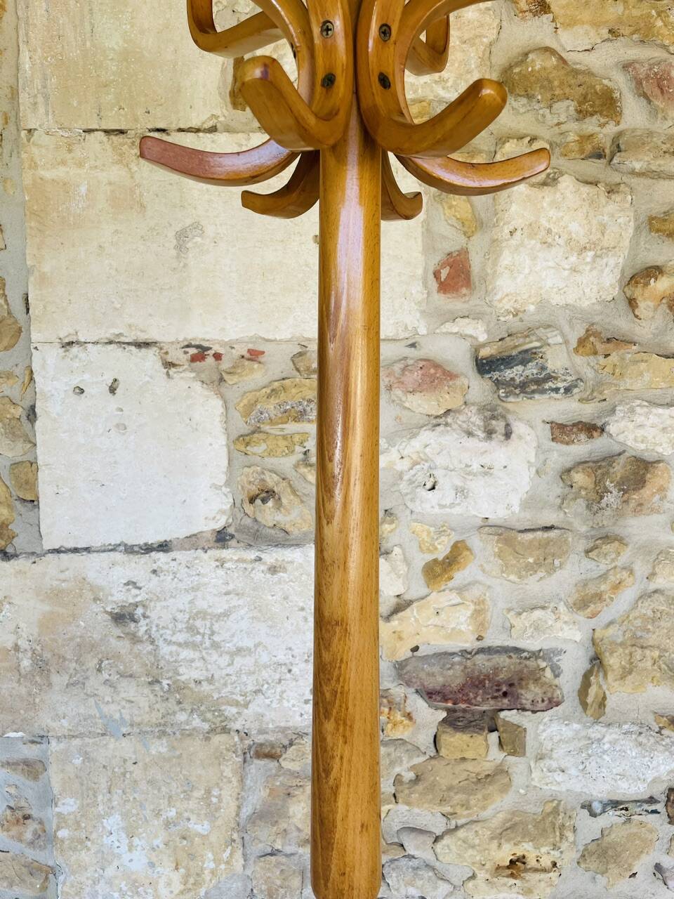 Vintage coat rack on legs by Baumann, circa 60s.