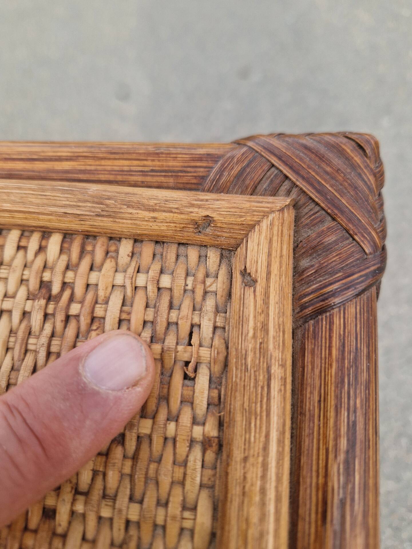 Vintage rattan stool