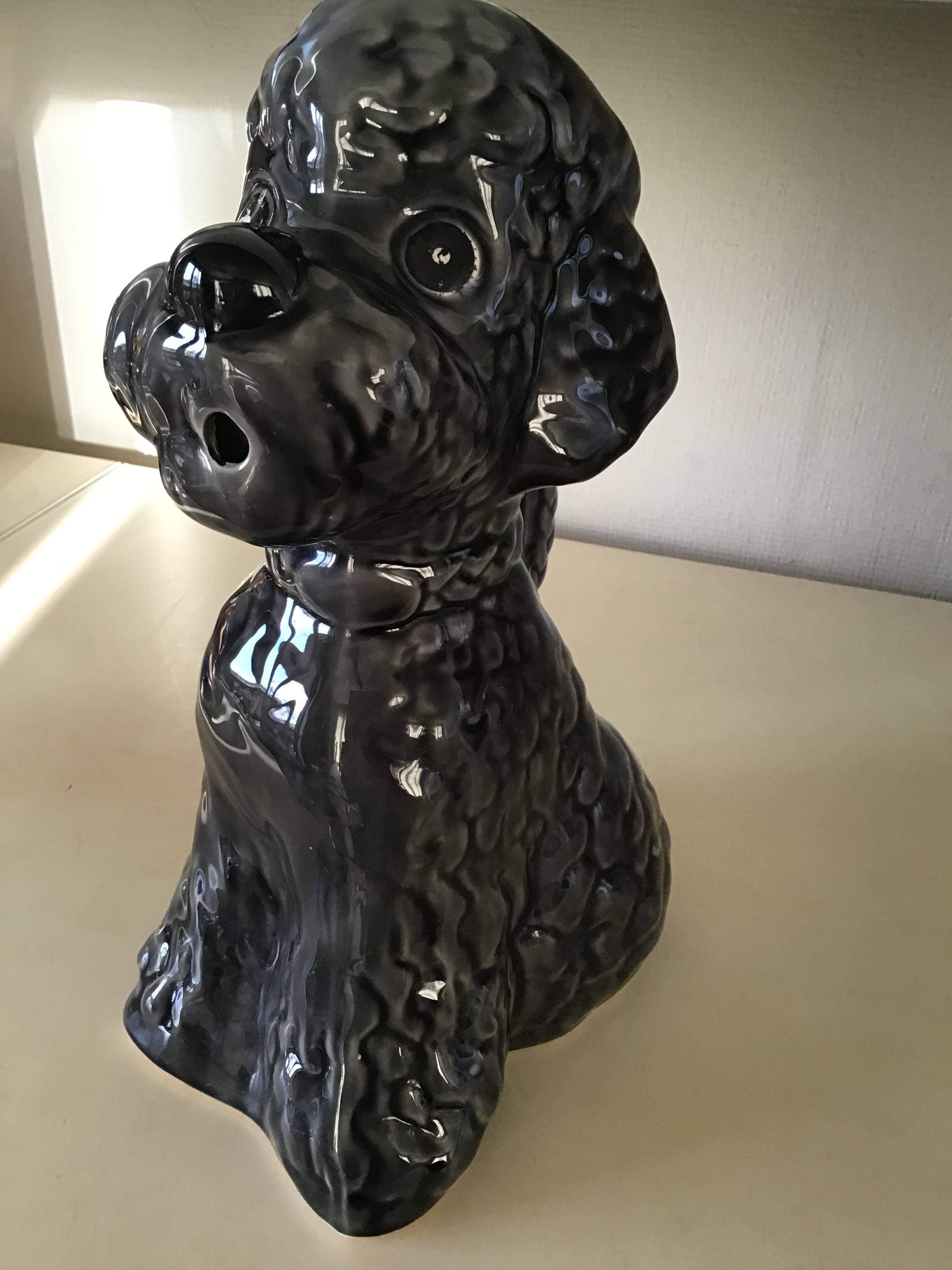 Zoomorphic ceramic water pot canishe dog