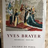 Poster yves brayer watercolors iran 1967 galerie de paris