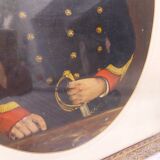 Tableau , huile sur toile , portrait d'officier XIX em