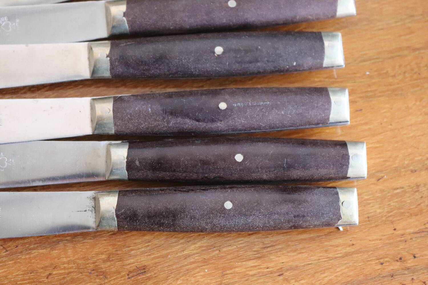 Set of 9 vintage table knives – Ace of Spades