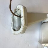 White and opaline porcelain wall lamp