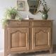 Rustic solid oak sideboard - raw golden honey wood