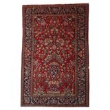 Handmade antique Persian Kashan rug 136cm x 201cm, 1910s