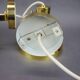 Set of four adjustable brass wall lights, Germany, 1960s.