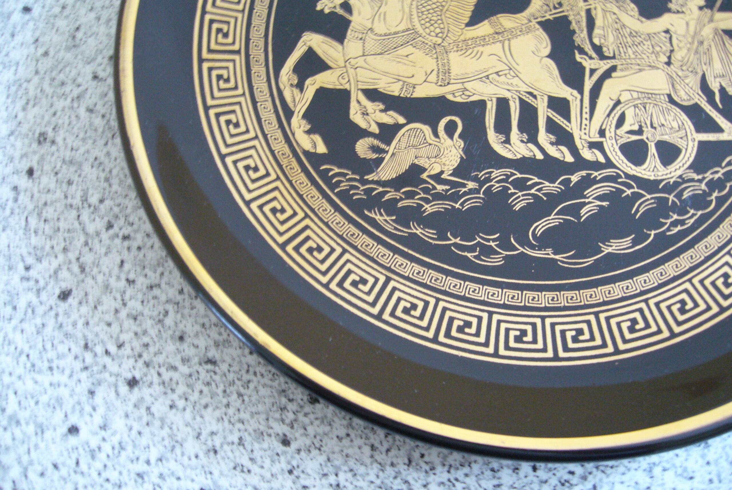 Greek plate decoration gold 24 carats