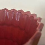 Old Saint Clément vintage burgundy red ceramic flowerpot