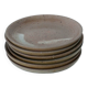 Lot de 6 assiettes à dessert mix en grès émaillé 1970
