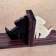 Art Deco bookends in rosewood and Bakelite