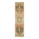 1970s Vintage Turkish Oushak Handmade Wool Cotton Orange Runner Rug 95x374