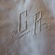 White sheet Monograms G R days scales