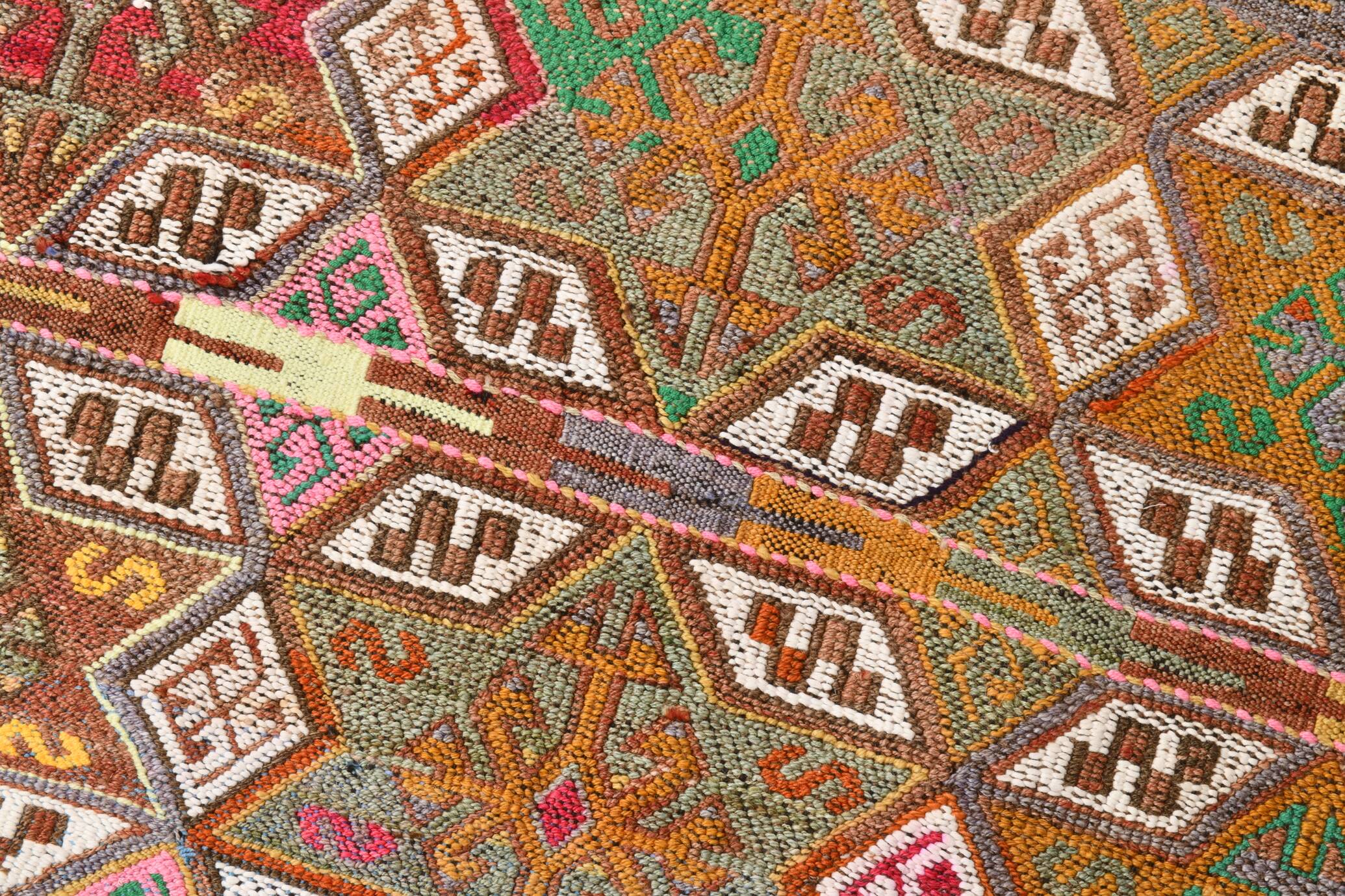 Handmade Wool Vintage Kilim Rug, 83x173Cm
