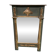 Empire-style mirror in deep green lacquered wood richly enhanced.