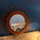 Sun mirror. Rattan .vintage