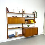 Système mural en teck par Sven Ellekaer pour Albert Hansen, années 1960