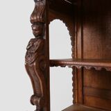 Baroque Style Display Case in Oak, Belgium, 1950s