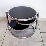 Round coffee table with 3 tiers, 1970s-80s