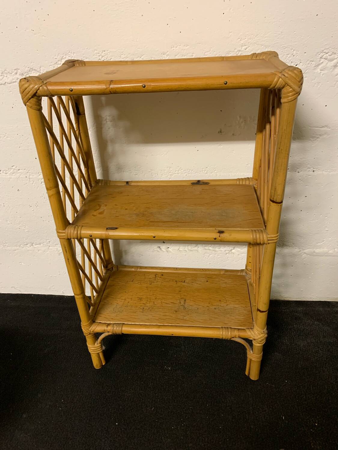Rattan bookcase shelf