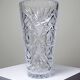 Large vintage cut and molded crystal vase, 1980-2000, Bohemia, Czechoslovakia