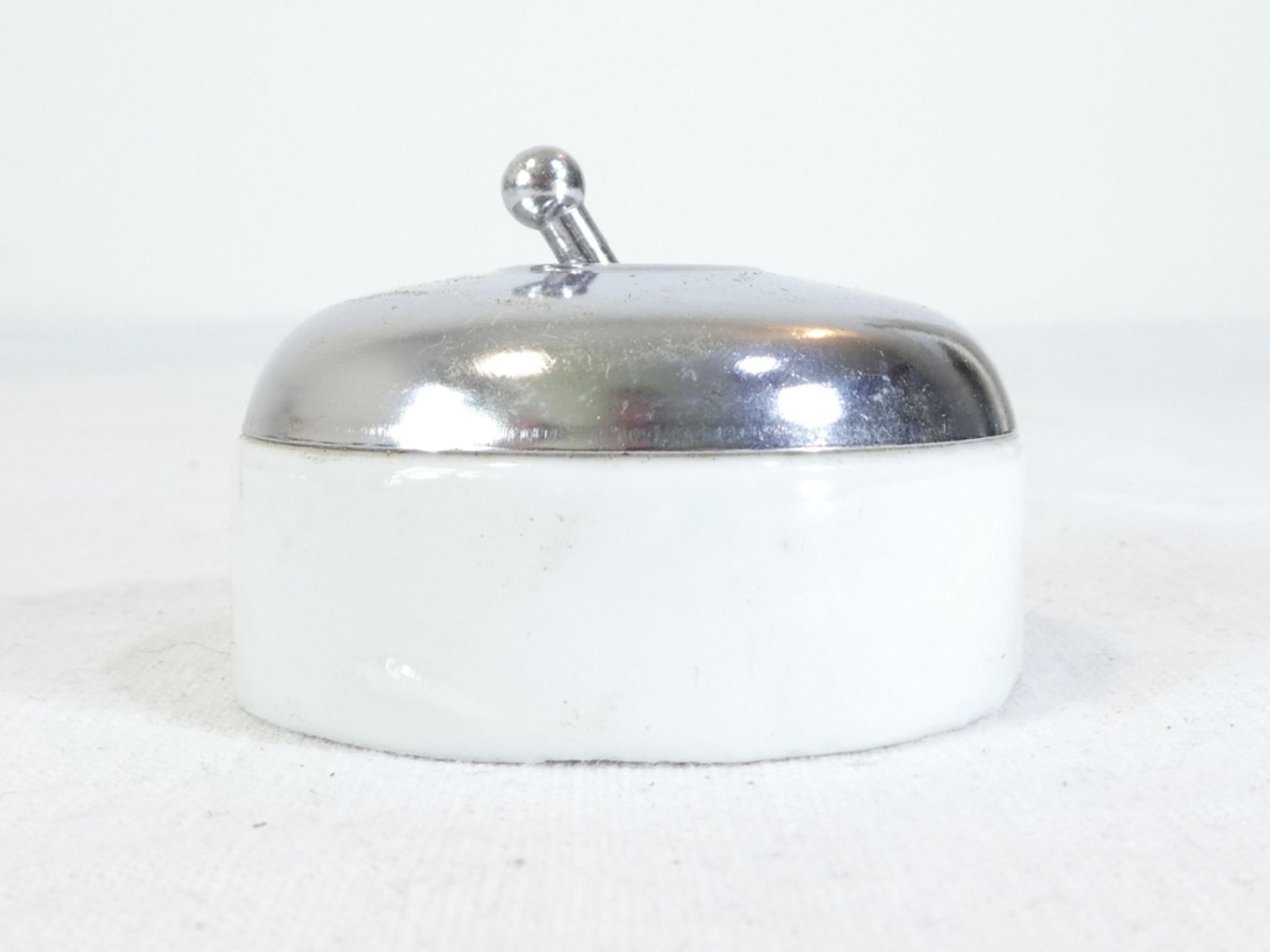 3 Ancient porcelain switches and industrial vintage crhomé metal