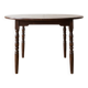 Traditional round wooden dining table