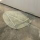 Glass and metal coffee table