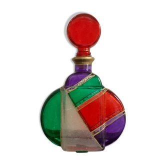 Stained glass bottle, torrigiani collection by Crazy Dad, 1970