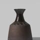 Mid-Century Ethnic Brown Ceramic Vase, Signed