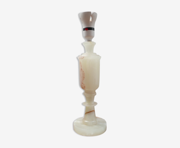 Onyx Alabster Mid-Century English Table Lamp