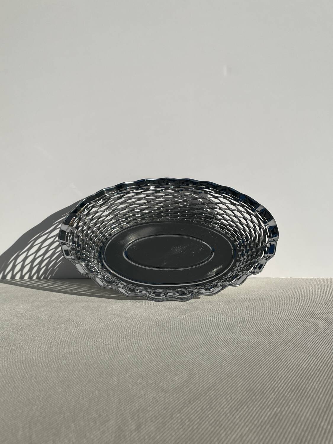 Vintage stainless steel bread basket - Roger Orfevre