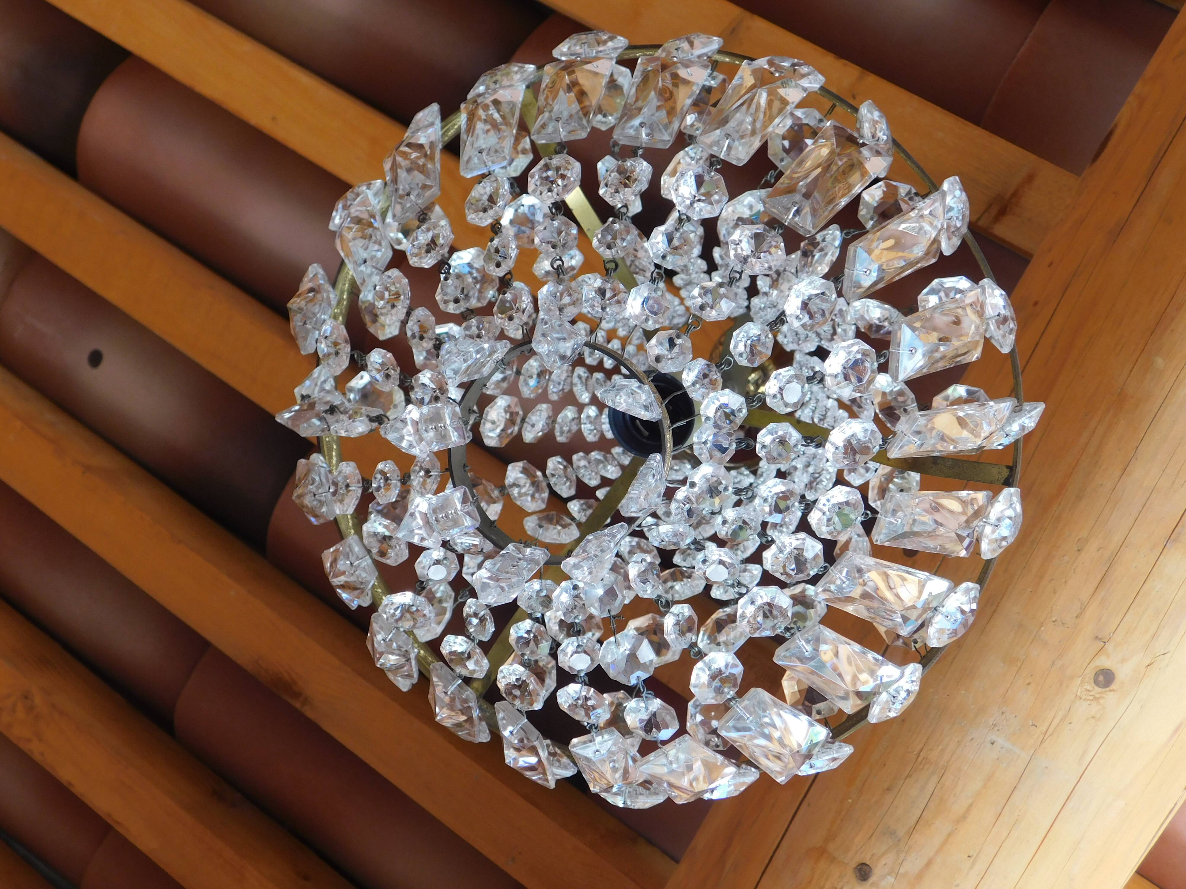 Balloon chandelier ø 30 cm crystal pendants 1 lights