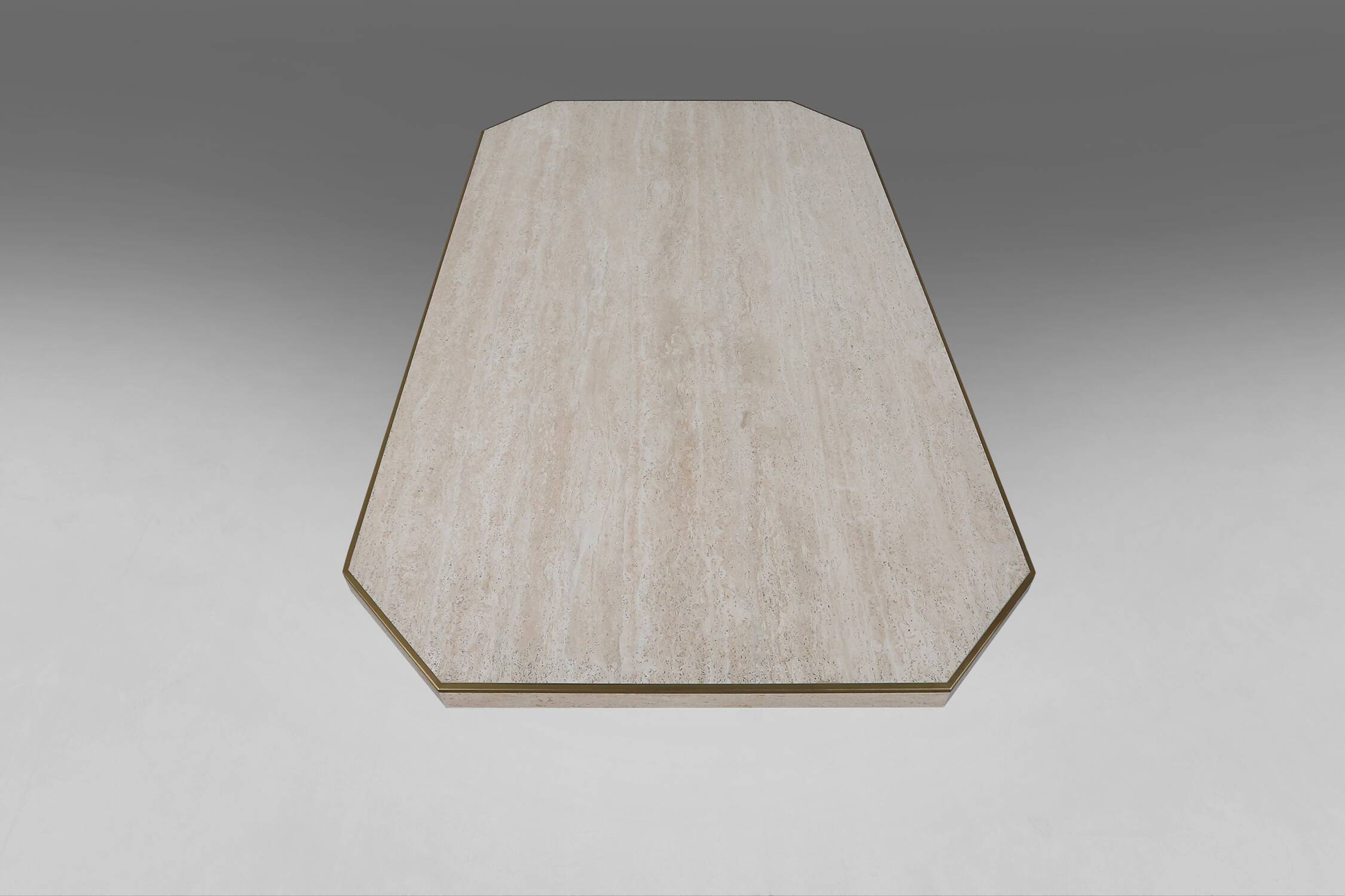Table Basse Willy Rizzo Travertin 1970