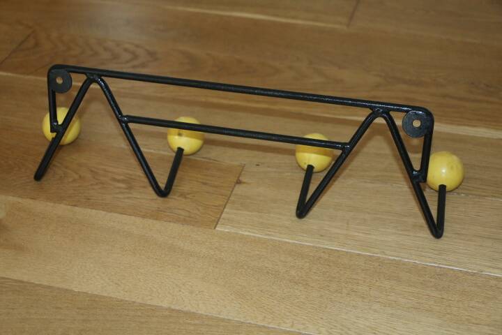 Yellow 4-ball coat rack